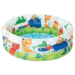 KHASA TOY Beach Buddies 3-Ring Inflatable Baby Pool, Dinosaur Design, Splash Pool for Kids (Color 4, Size 5)-image-23