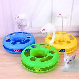 FAB TECH Interactive Cat Toy with Moving Ball & Spring Mouse – 2-in-1 Circle Track Play Toy for Indoor Cats & Kittens – Durable, Stimulating Chase Game – Fun Pet Toy for Exercise, Hunting & Batting-image-20
