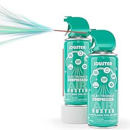 Compressed Keyboard Cleaner Air Spray - 3.5oz (Pack of 2) Small Canned Air Duster for Computers, Car Duster Air Blower-image-20