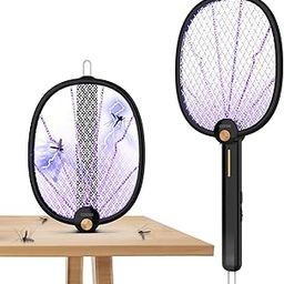 COSTAR Elegant Foldable Swivel Mosquito Bat, 3 in 1 Mosquito Racket USB Rechargeable, Bug Zapper Electric Fly Swatter with UV Light Lamp, Hangable Mosquito Swatter w/Long Lasting Lithium-ion Battery-3
