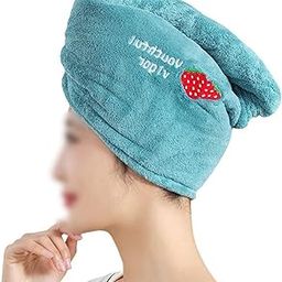 Prostuff.in® 1 Pcs Rapid Drying Hair Towel, Microfiber Quick Dry Hair Towel Wrap, Premium Soft Dry Hair Towel with Embroidery No Frizz Hair Wrap Towels for Women Wet Hair, Curly, Longer, Thicker Hair-28