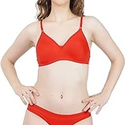 Soft Comfortable Cotton Bra Panty Set for Women's Lingerie Set for Daily Use, Multicolor-picture-18