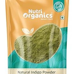 Nutri Organics Indigo Leaves Powder - 200g | Good for Hair Colour | Natural | No Added colour or Preservatives | Avuri Akulu Powder | Indigofera tinctoria Powder-picture-25