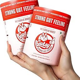 GUTSY STRONG GUT FEELING Metabolic Boost - 60 days Pack with Strawberry Flavour for Adults| Supports Metabolism and Healthy Weight | Reduces Cravings Naturally | No Added Sugar-12