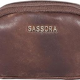 Genuine Leather Women Coin Pouch (Brown)-image-3