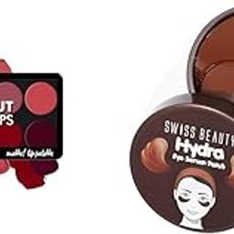 SWISS BEAUTY All About Lip Palette With 10 Pigmented Colors Multicolor -01, 12gm Hydra Eye Serum Patch, Eye Makeup (SB-333-3)-image-26