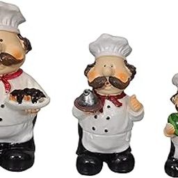 The Jolly Chef Trio - Culinary Charm for Your Kitchen Decor (Set of 3)-image-0