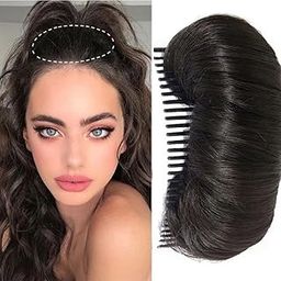 BAERFIT Hair Puff Bun Invisible False Hair Clip Hair Base Bump Fluffy Hair Pad Styling Insert Tool Volume Fluffy Styling Increased Hair Pad Hair Styling Accessories for Women Girls (Natural Black) - 1pc-image-10