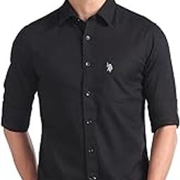 Men's Regular Fit Shirt (USSHTO2077_Black-image-33
