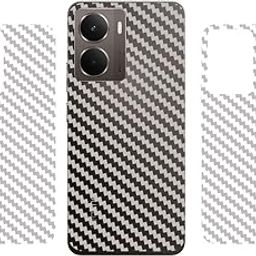 HANUTRIX™ (Pack of 2) Back Lamination Skin Compatible for REALME P3 5G || 3D Carbon Fiber Ultra-Thin Protective Film (Transparent) with Easy Installation KIT-image-54
