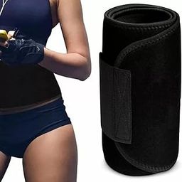 MALAN Weight Loss Hot Slimming Belt for Men, Women Belly Sweat Slim Belt Neoprene Fat Burning Sauna Waist Trainer Healthy Sweat, Weight Loss, Lower Back Posture Black (Free Size)-image-48
