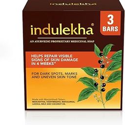 Indulekha Ayurvedic Proprietary Medicine Soap Pack of 3; 100 gm each bar, 300 gms packs-24