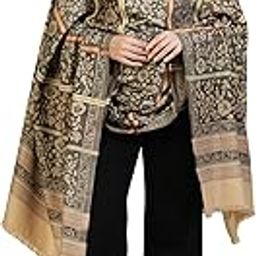 Women's Jamawar Woven, Faux Pashmina Feel, Floral Patterned Woollen Shawl-image-22