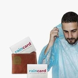 Unisex-Adult Disposable Pocket Size Easy to Carry Raincard for Men and Women for Travel Use | Pocket Emergency Waterproof Rain Poncho | Rain Card Multicolour For Unisex-9