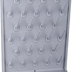 Pastein Drying Rack 27 Pegs Lab Supply Pegboard Bench-top/Wall-Mount Laboratory Glassware 27 Detachable Pegs Lab Drying Draining Rack Cleaning Equipment Grey-2