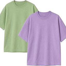 Oversized Baggy Fit Half Sleeves Round Neck Drop Shoulder Solid Cotton Blend Combo T-Shirt for Women/Girls (Pack of 3)-image-69