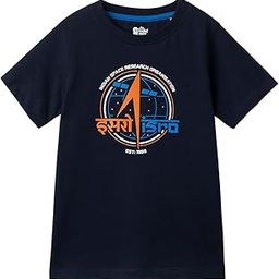 Official ISRO: Official Logo Boys and Mens Regular Fit Graphic Printed Half Sleeve Cotton Blue Color T-Shirt-image-97