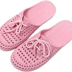 Women Clogs Shoes Summer Flat Slippers Lace Up Sandals Beach Footwear-image-4