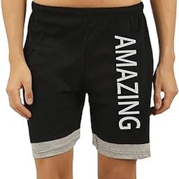 Men Black Stylish Cotton Basic Shorts-image-78