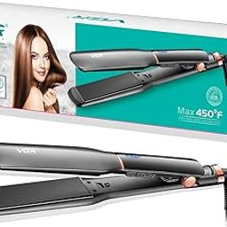 VGR V-519 Professional Hair Straightener - 38mm Ceramic Coating Plates, Max 450°F Heat, LED Display, 7 Temperature Settings, 2.0m Swivel Cord, Ultimate Styling Tool for Women & Salon Use (Black)-image-42