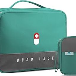 Navneetpriya 2-Piece Medicine Pouch First Aid Kit Bags for Travel, Home, Camping, Sports | Emergency Medicine Storage Bags for Tablets, Pills, & Small Health Essentials-image-98