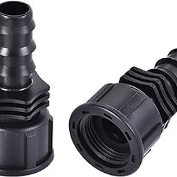 uxcell ABS Hose Barb Fitting Coupler, 16mm Barb x G3/4 Female Thread Pipe Adapter, Black 2Pcs-image-53