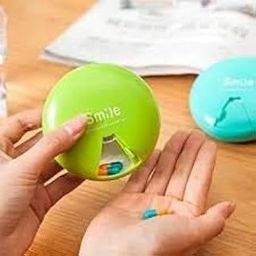 7Seas Travel 7 Slot Vitamin Medicine Pill Capsule Box Case Holder Organizer Container, Portable Round Pill Case, Daily Medicine Organizer For Vitamins Tablet Capsule (1Pcs) (Multicolor)-picture-26