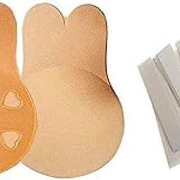 Reusable Nipple Covers Comfortable Invisible Adhesive Silicone Pasties for Women | with Double Sided Tape 36 Pieces, Fashion Clothing Accessory Nude for Breast Push-Up/Lift (Beige)-image-98