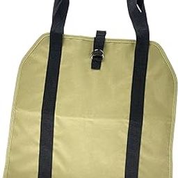 LYLA Log Carrier Tote Carrying Rack Woodpile Firewood Carrier For Indoor Bbq Light Khaki-18