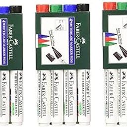 Faber-Castell Whiteboard Marker - Pack of 3 (Assorted) in 1 Packet 4 Pieces-22