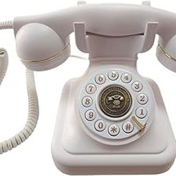 ATORSE Corded Telephone Wire Landline Christmas Gift Old Fashioned Desktop Fixed Phone-13
