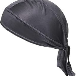 BISMAADH Sweat Wicking Skullcap, Patka, Durag Adjustable Strap Ideal for Cycling, Sports Activities, Helmet Liner & Riding Headcover for Men & Women (Dark Grey)-image-74