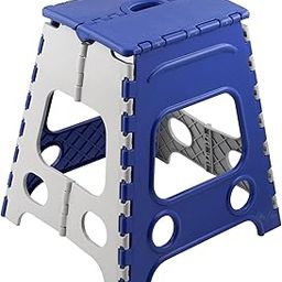 BUSA 18 Inches Super Strong Folding Step Stool for Adults and Kids | Kitchen Stepping Stools | Garden Step Stool Kitchen Stool (White-Blue 18 Inch)-picture-11