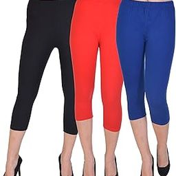 Capris for Womens and Girls 3/4 Leggings for Women Capri for Women Combo Pack of 3-image-39