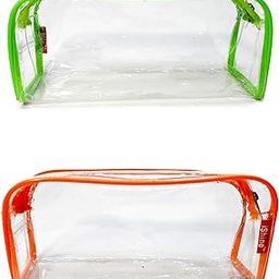 iShine Multipurpose Travel Morning Zipper Pouch for Men and Women Transparent Medium (Pack of 2, Assorted)-image-54