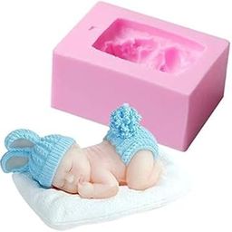 Smello Baby Shower Silicone Candle Moulds, 3D Sleeping Baby's Candy, Soap, Resin Mould, Cake Decorating Tool (Sleeping Baby Mold) (BM - 105)-picture-29