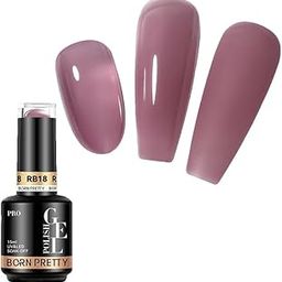 Born Pretty PRO 15ml HEMA Free Rubber Base Gel Nail Polish Uv Gel from BELLE GAGA Color UV LED Gel Polish for professional use (RB18, 15ml)-image-24