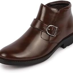 High Ankle Buckle Boots | Stylish Winter Dress Boots For Men | Comfortable Anti-Slip Sole | Lightweight Formal & Casual Ankle Shoes | Durable Everyday Footwear-picture-7