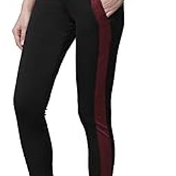 Women High Rise Yoga Track Pants Stretchable Sports Tights-image-3