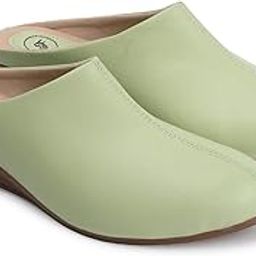 Mules for Women, Open Back Wedge Heel Slip on Formal Shoes & Sandals Girls-image-7