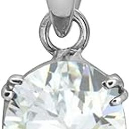 12.25 Ratti 11.00 Carat Natural White Zircon Pendant/Locket American Diamond Zircon Stone Silver Plated Metal Pendant for Men and Women-image-34