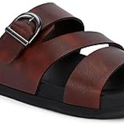 Men's Sandals | Casual Sandal/Slippers For Men With PU Upper | Comfortable Sole Stylish & Durable Design | Slip-on Style | Light Weight, s4600-image-84
