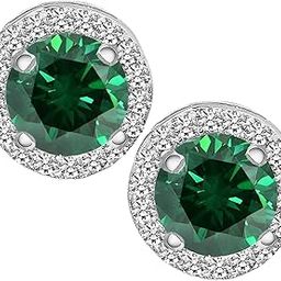 peora Silver Plated American Diamond Studded Stud Earrings Office Work Wear Fashion Jewellery Gift for Women & Girls-picture-3