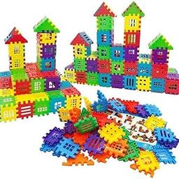 FunBlast Building Blocks For Kids, House Building Blocks with Windows, Block Game For Kids (Multicolor, Big Size) - 72 Pieces-99