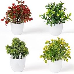 FORTISTA Artificial Plants and Flowers for Indoor, Home Office Decor Plastic Potted-image-91
