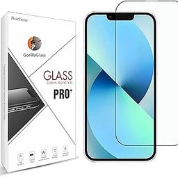 BATCHONE Tempered Glass Screen Protector Compatible for iPhone 13/13 Pro/14 (Black) with Edge to Edge Coverage and Easy Installation kit-4