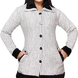 Women Winter WEAR Full Sleeve Woolen Hair Fur Long Cardigan for Women Girls-image-21
