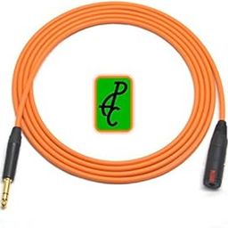 15 ft Canare Stereo Headphone Cable Orange 1/4 Neutrik TRS - Female Jack-image-37