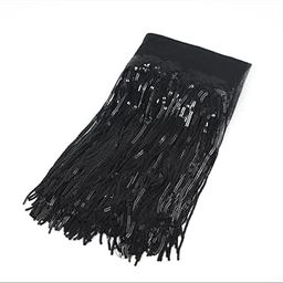 PREMDAS LACES Premdas Lace Colorful Sequin Tassel Lace Trim Ribbon Fringe Diy Handmade Dance Performance Clothing Decoration Accessorie(3Miter) (Black)-image-59