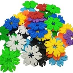 Colourful Building Sticks & Flower Star Toy (Create Shapes & Smart Educational Block Puzzle Stick100 Pieces) Above 3 Year Kids Toy (Star Building Blocks)-21